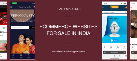 Ecommerce Websites for Sale in India