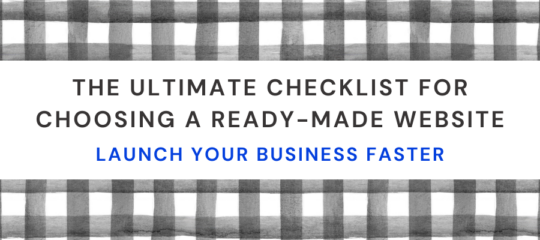 Ready-Made Website checklist